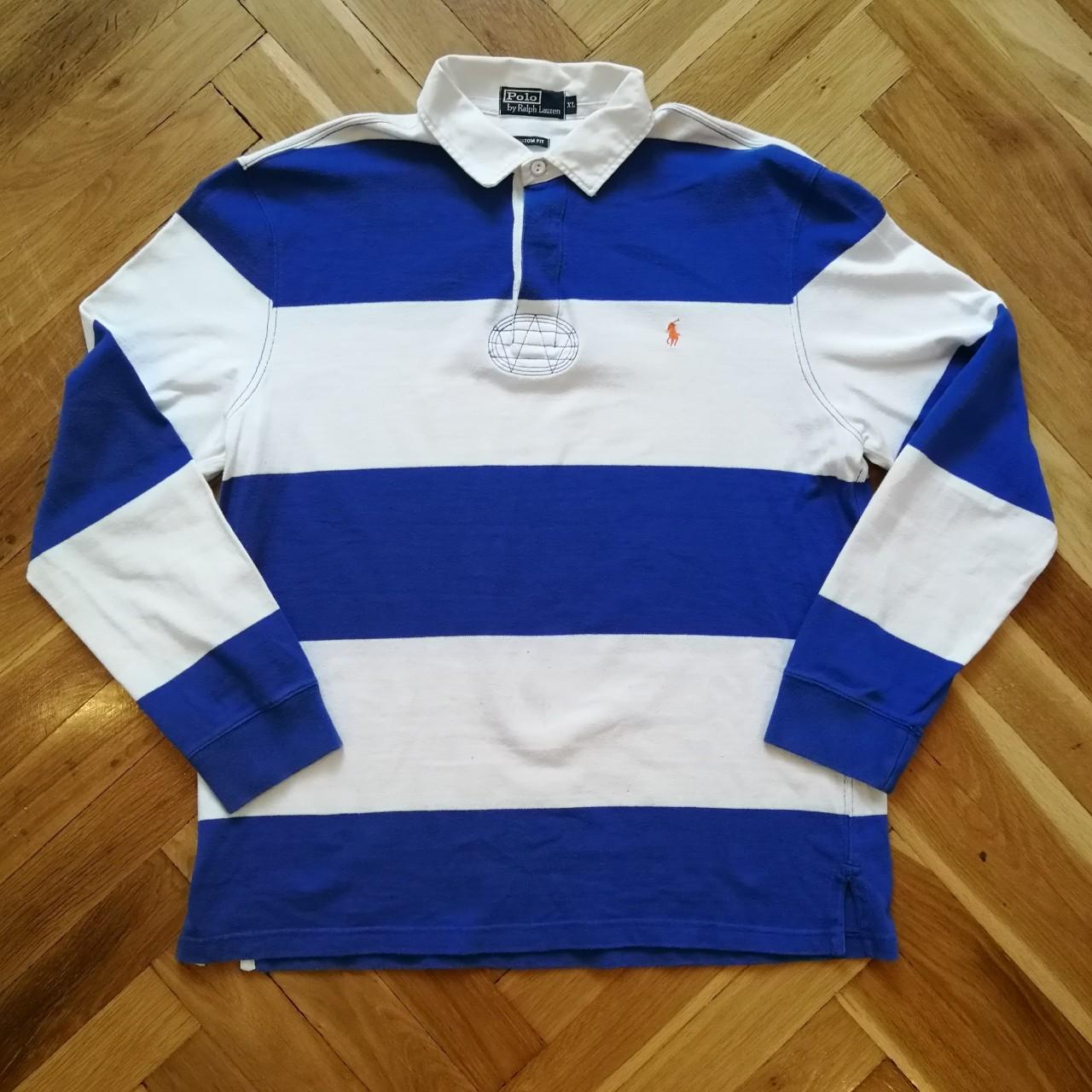 Vintage Polo Ralph Lauren Rugby Shirt -size:... - Depop