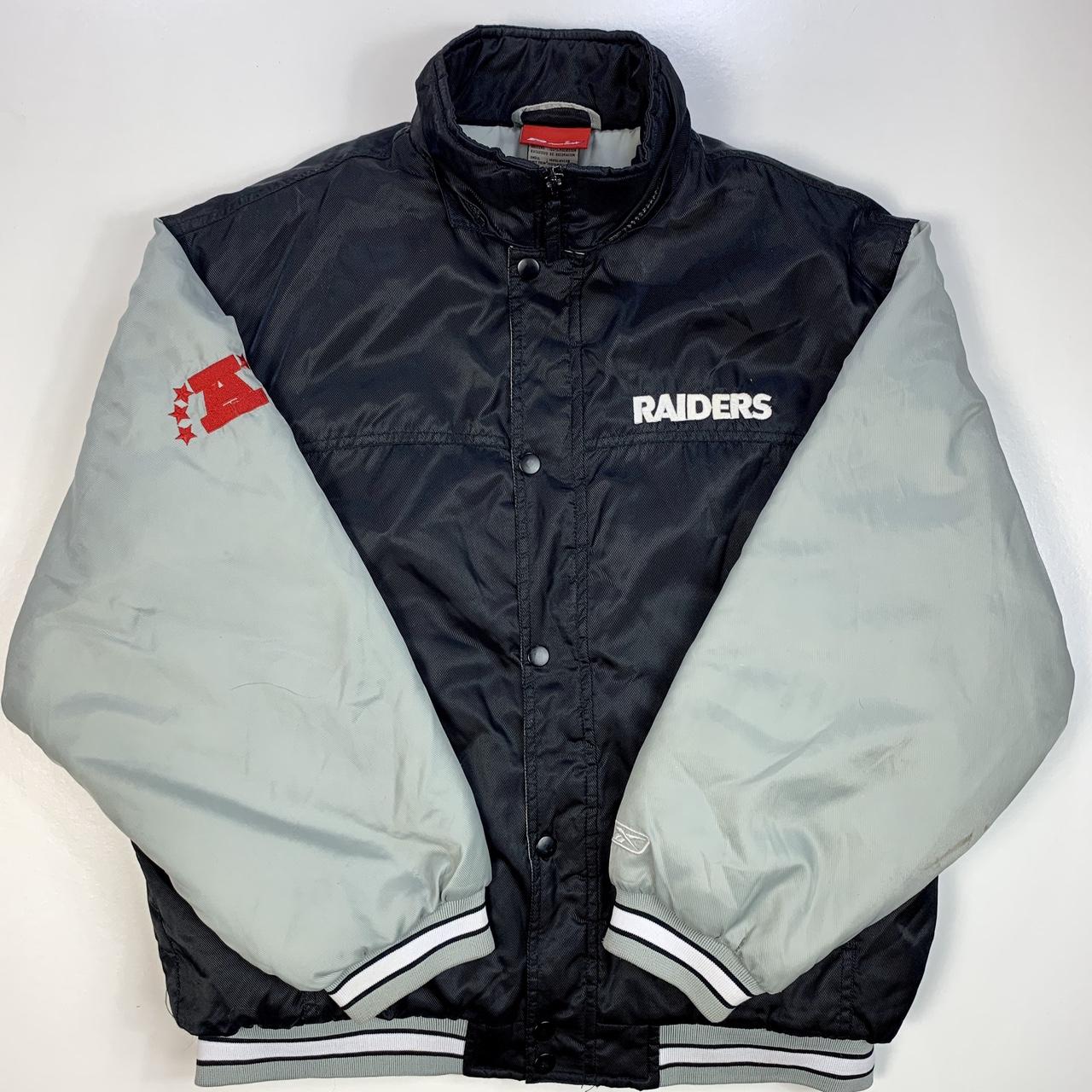 VINTAGE REEBOX RAIDERS NATION JACKET XL PIT2PIT: 23 - Depop