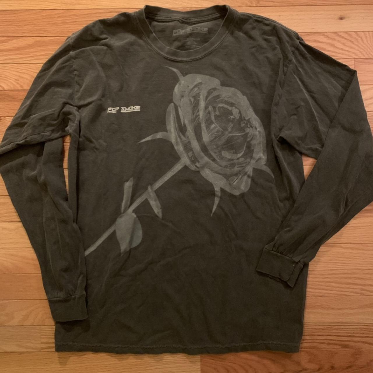 Pop Smoke Rose L/S Tee Size: Large Brand new- tried... - Depop