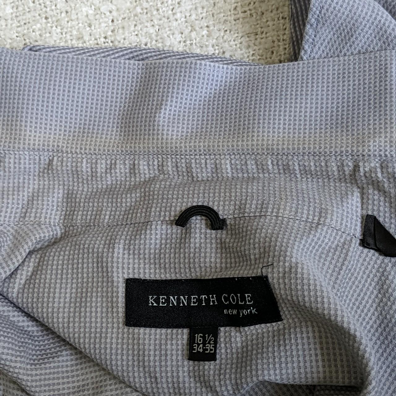 Kenneth Cole Men's Grey and Silver Shirt (4)