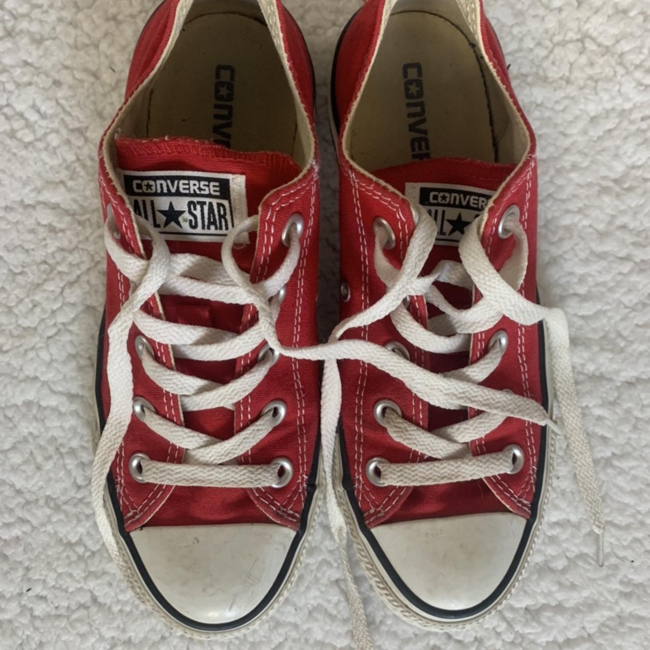 Red Converse All Stars Size: men’s 4 women’s... - Depop