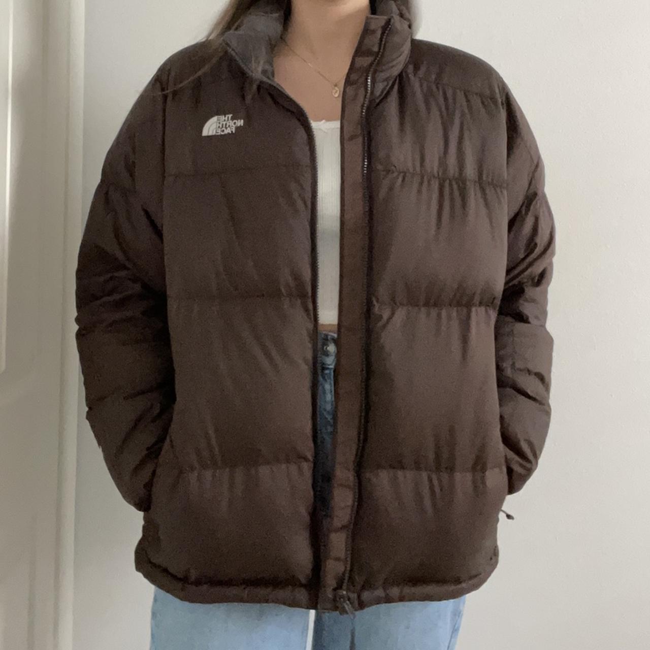 the north face nuptse brown