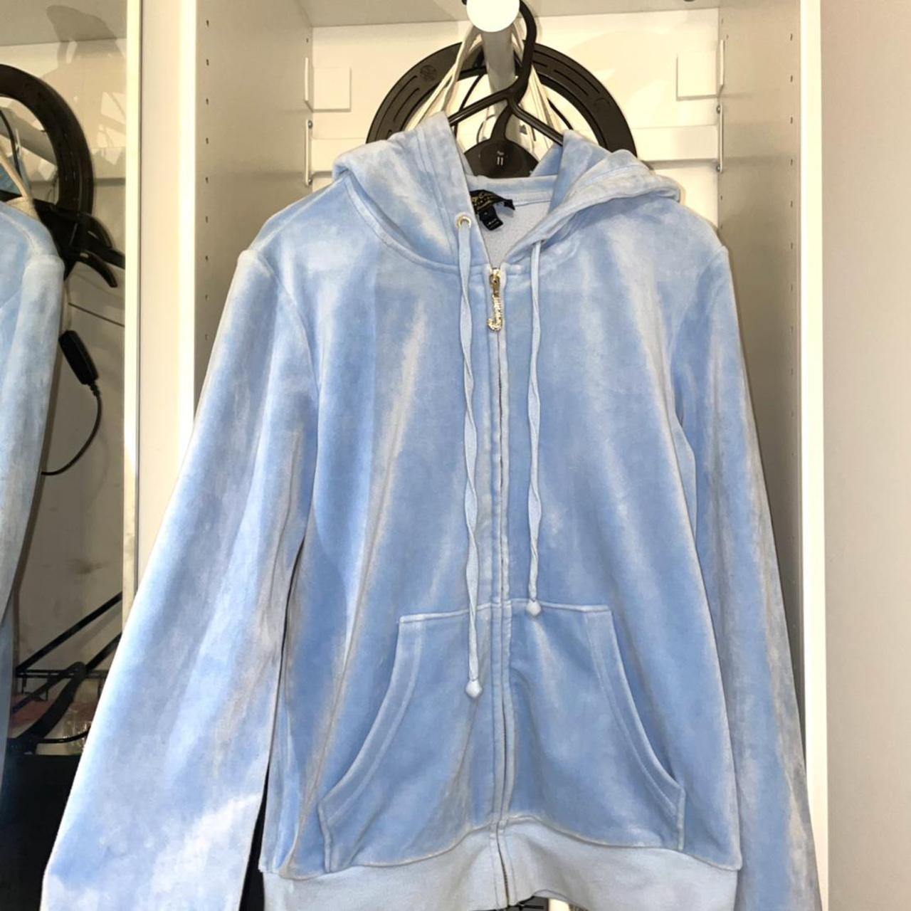 Very cosy Limited edition baby blue velour juicy... - Depop
