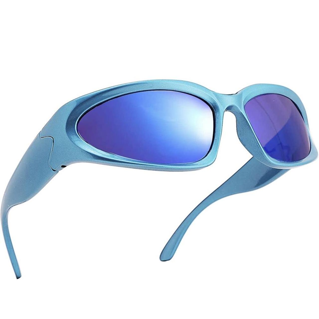 Women's Blue Sunglasses Depop