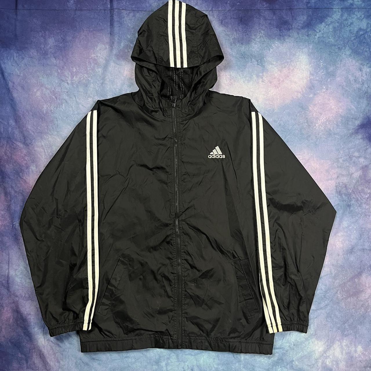 Vintage 90s adidas windbreaker jacket mens large big... - Depop