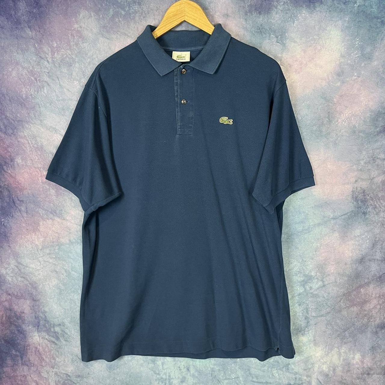 Lacoste polo shirt blue mens XL embroidered... - Depop