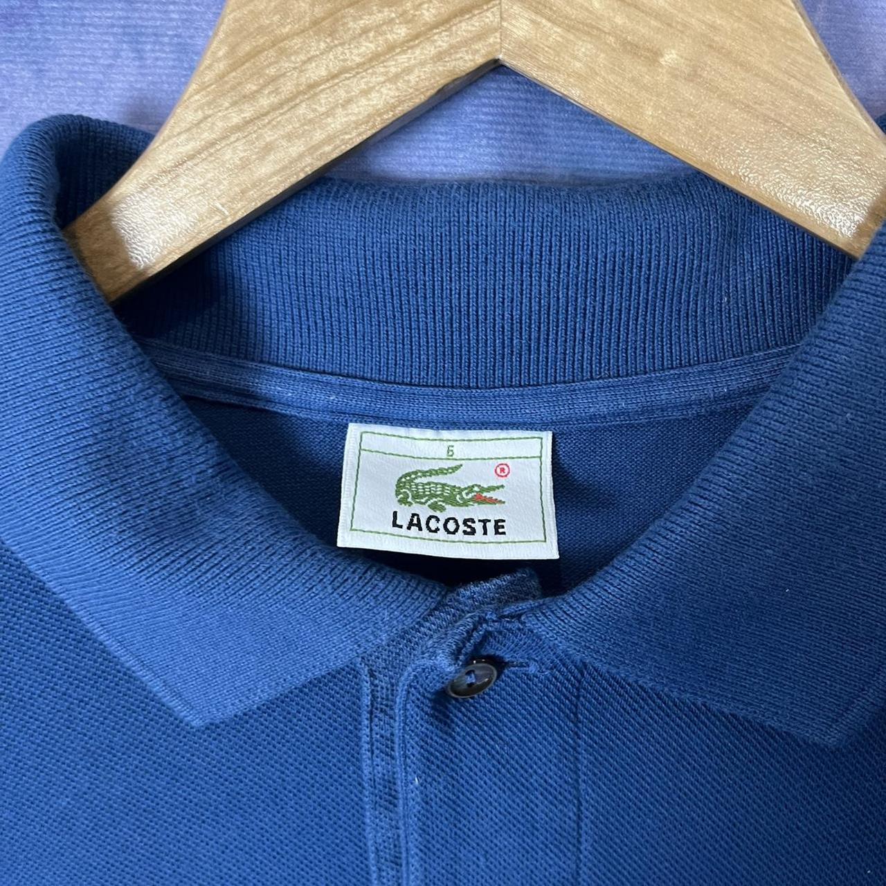 Lacoste polo shirt blue mens XL embroidered... - Depop