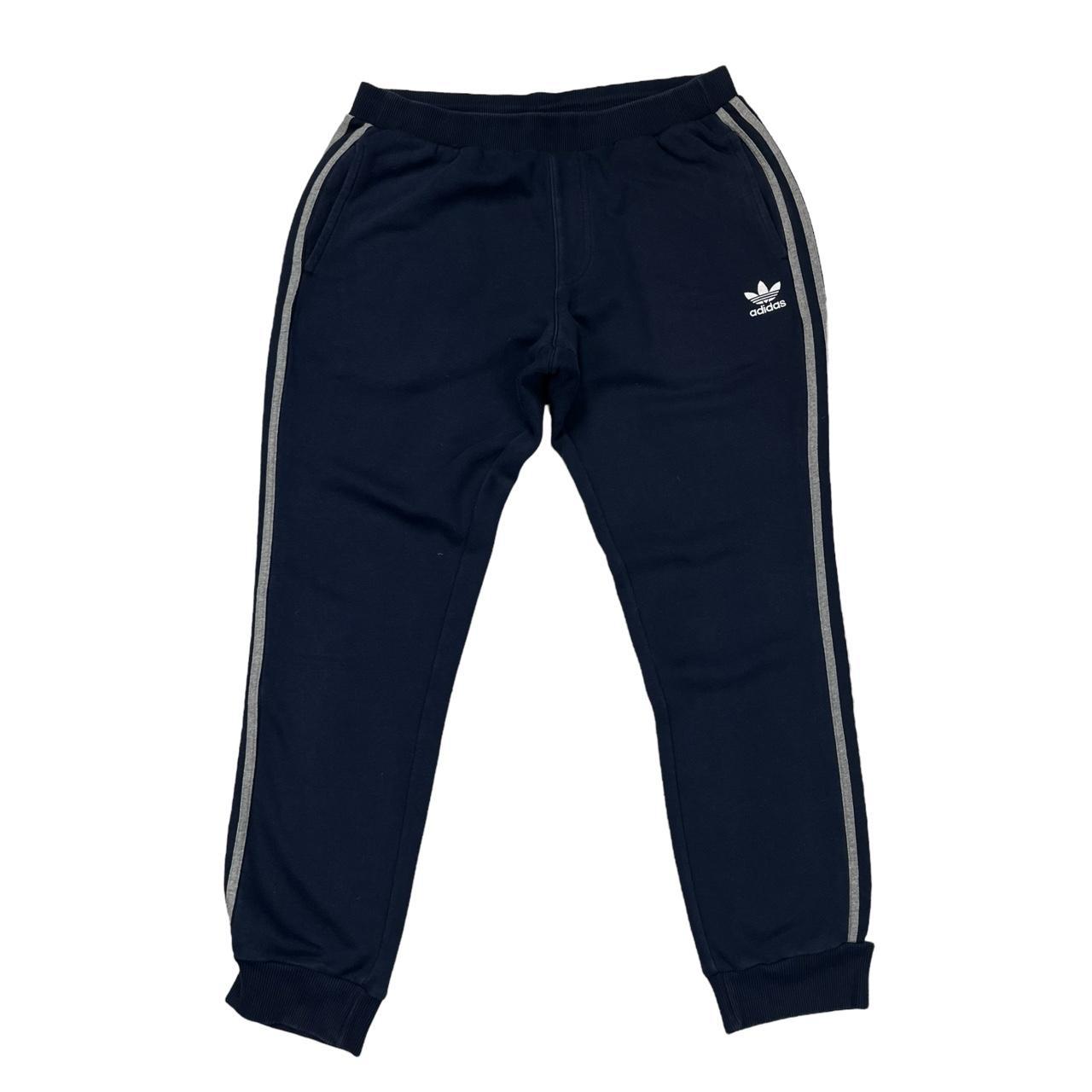 Adidas Men's Navy and Grey Joggerstracksuits Depop