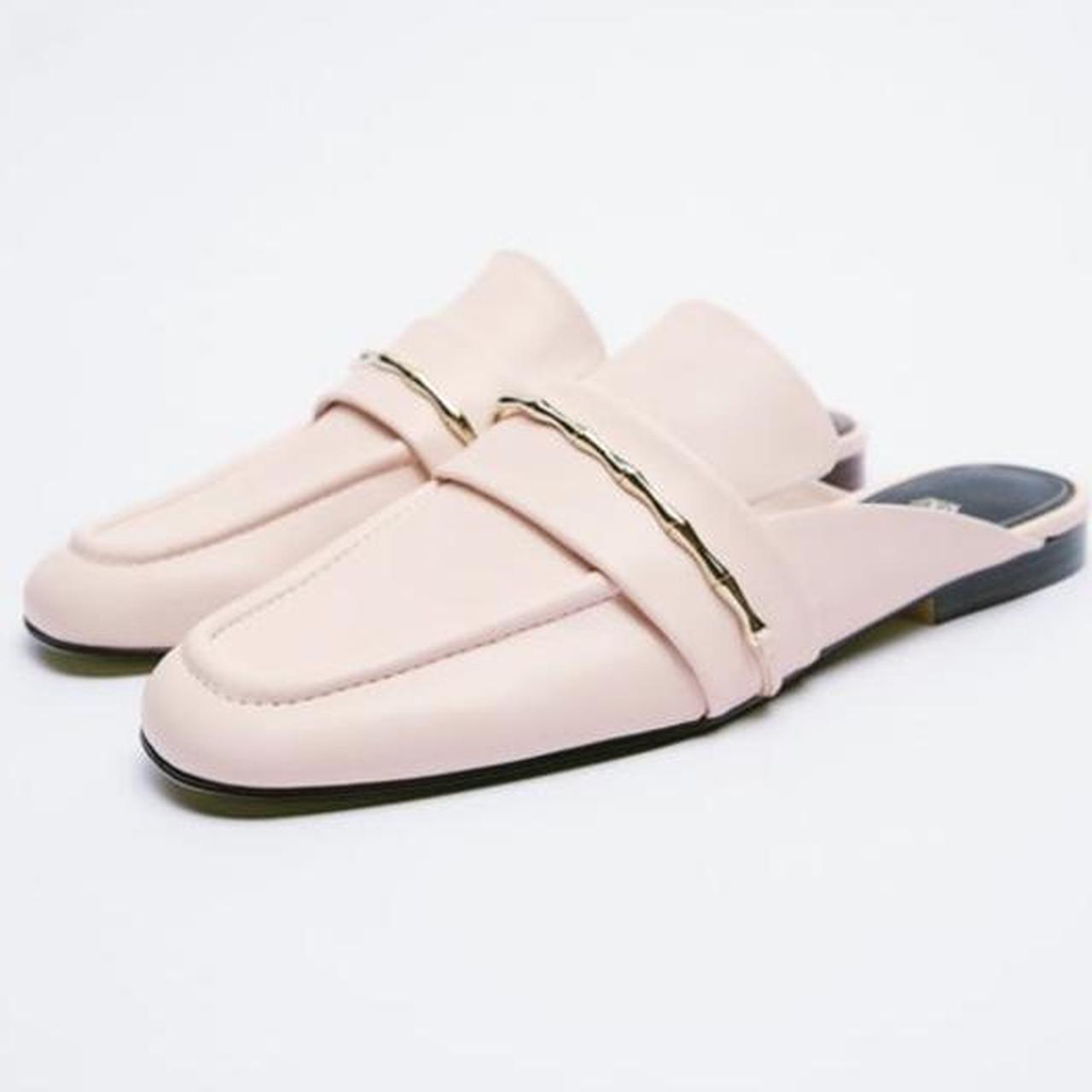 pink mule loafers