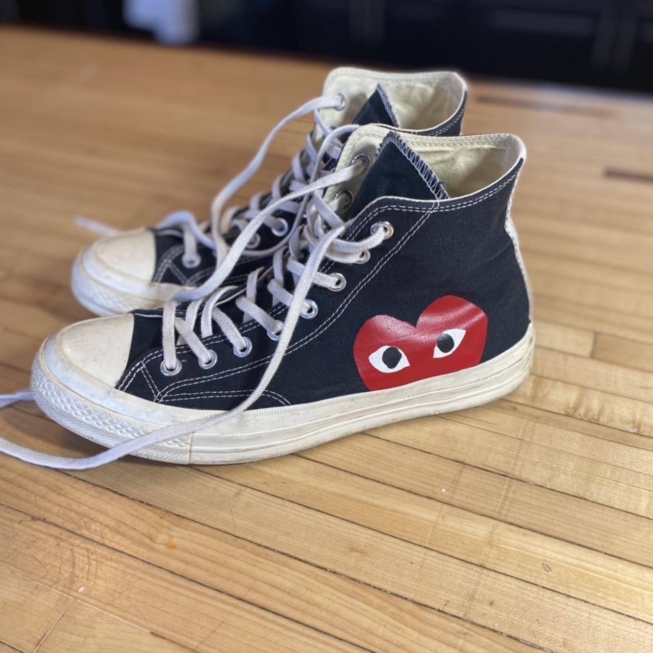 Commes des Garçons x Converse Chuck 70 Hi-Tops Play... - Depop