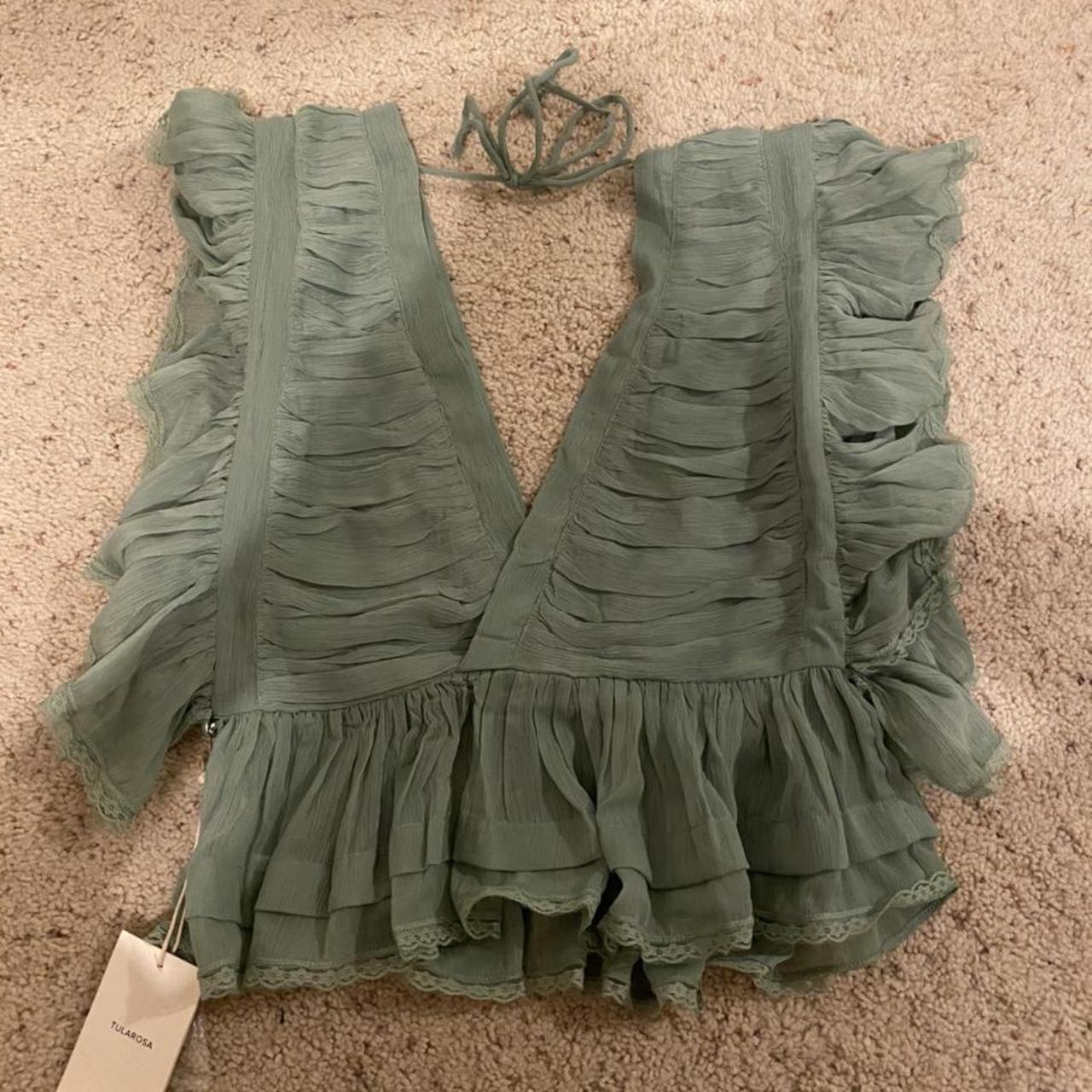 Tularosa Women's Green Blouse Depop