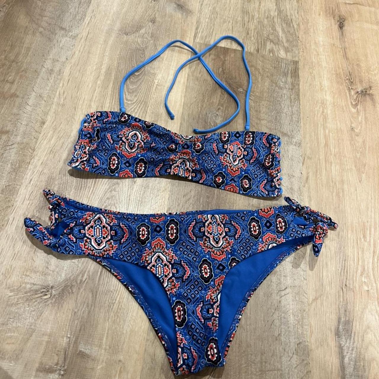 Hollister blue and red bikini set. Both size large