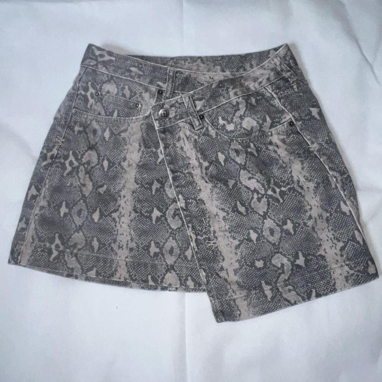 Ksubi Women's Silver and Grey Skirt