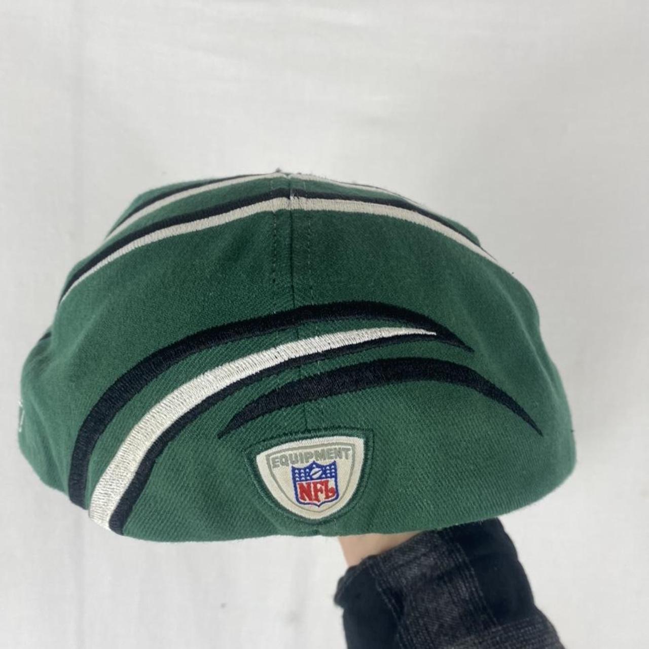 Vintage New York Jets Adjustable Hat. Flaws shown in - Depop