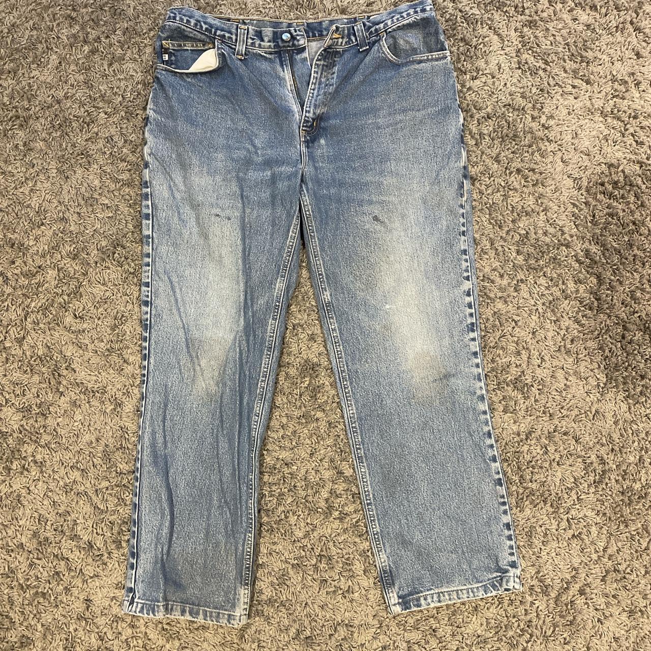 vintage carhartt baggy jeans size W38 L34 rare... - Depop