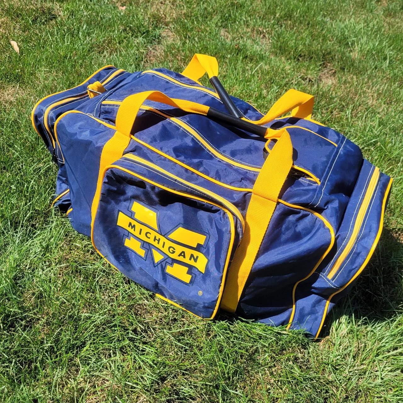 Vintage 90s University of Michigan Duffel Bag... Depop