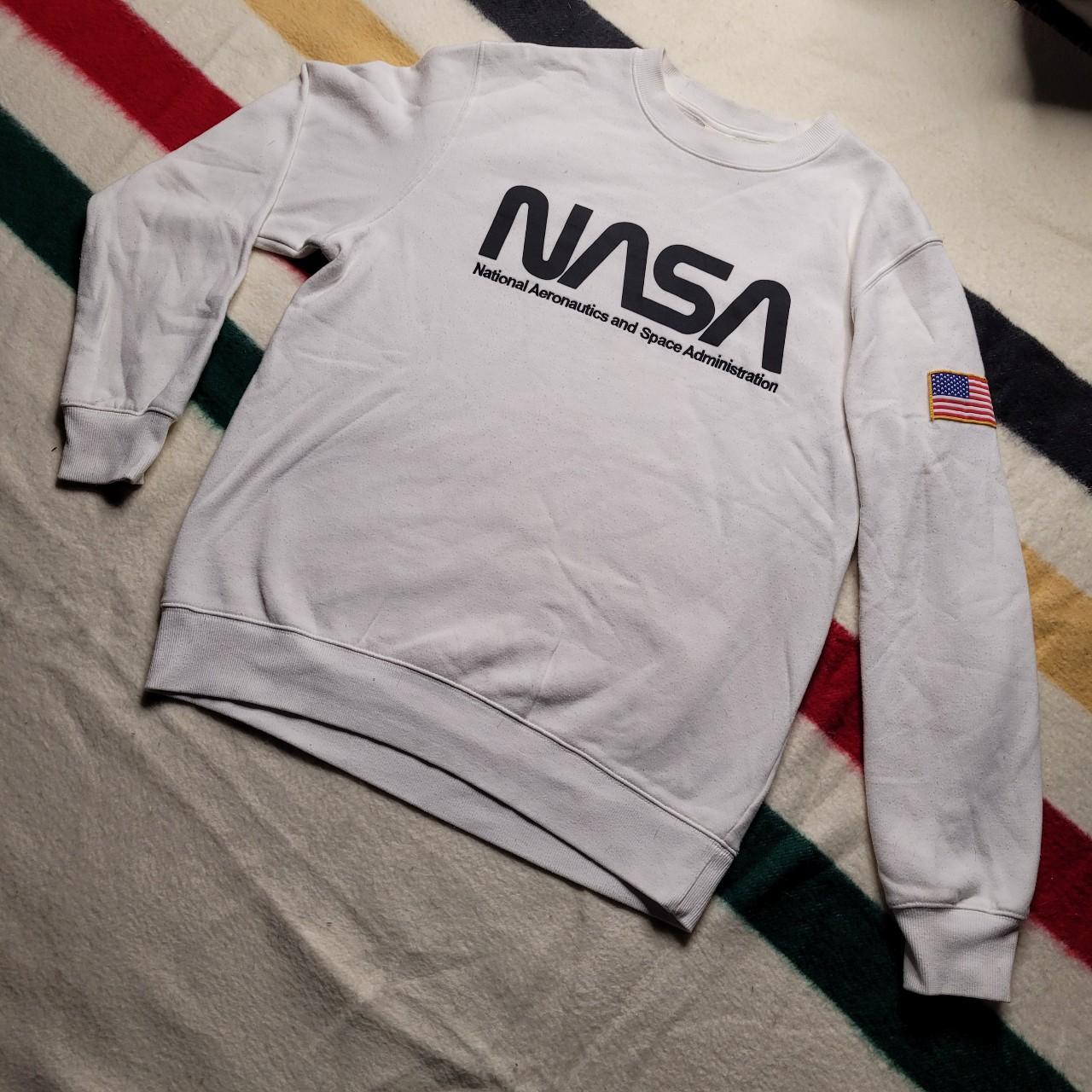 Vintage Style NASA Flag Patch Crewneck Free... - Depop