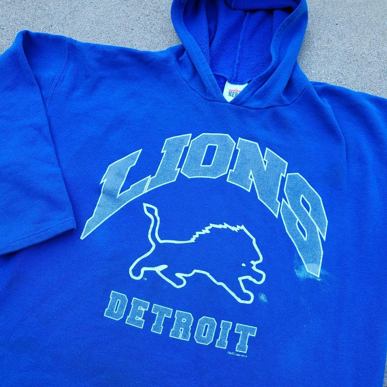 vintage detroit lions hoodie