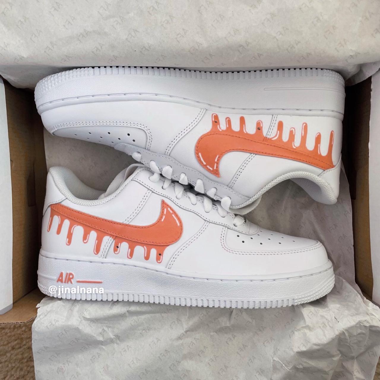 custom orange af1