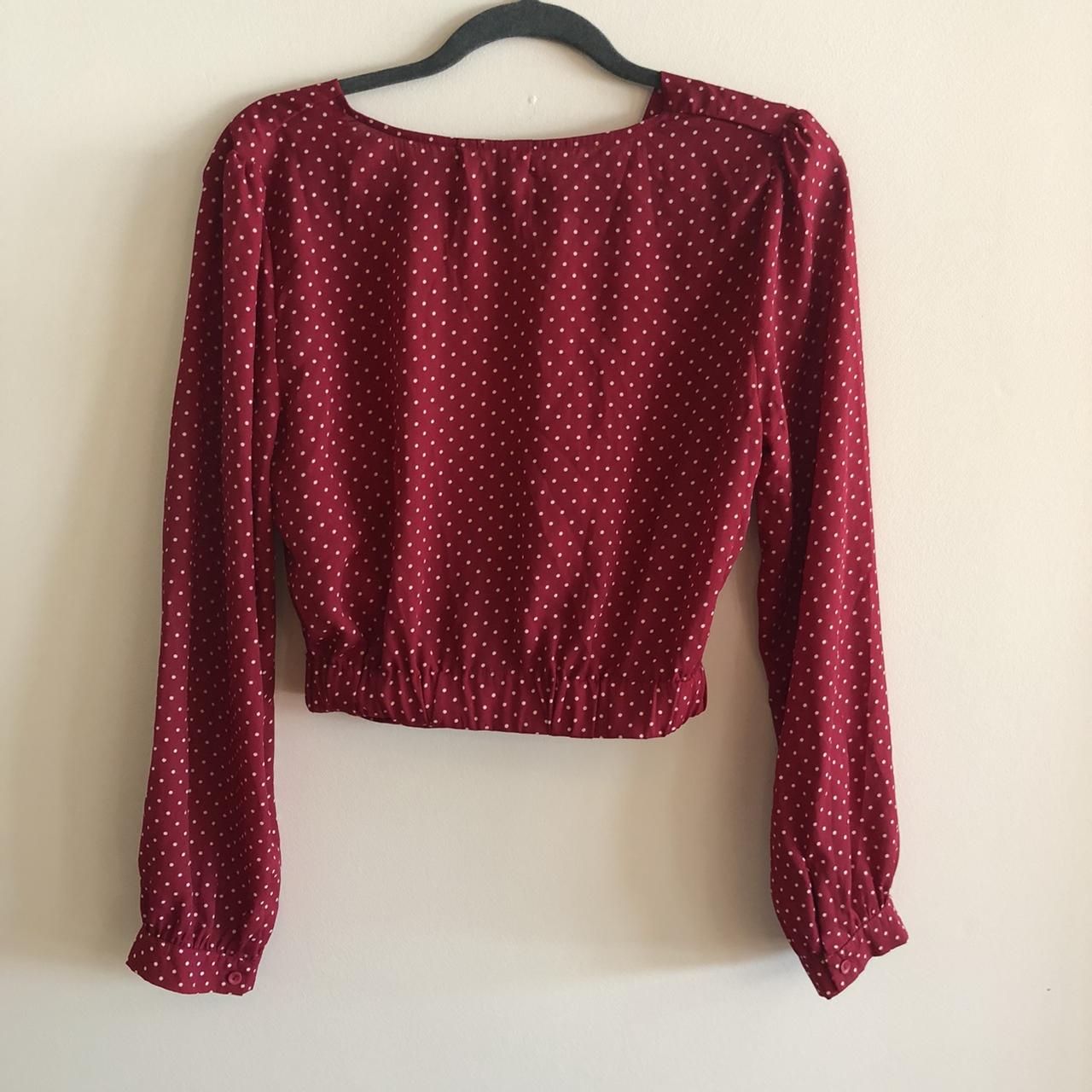Women's Red and White Blouse (3)