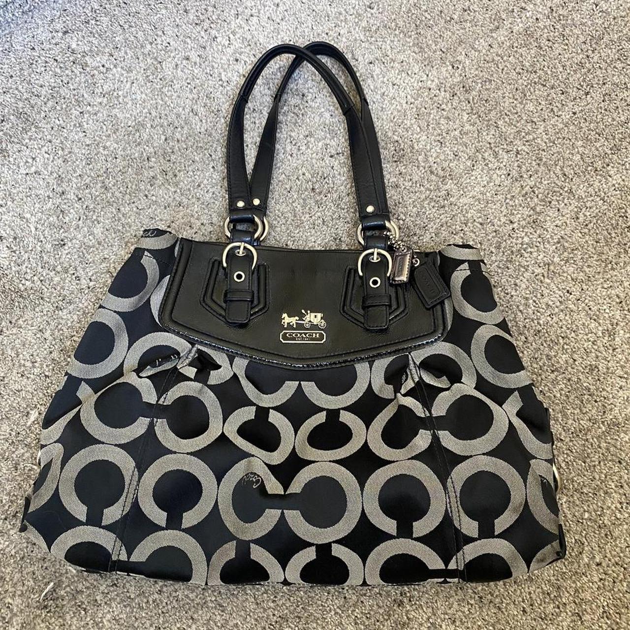 Women's Black and White Bag | Depop