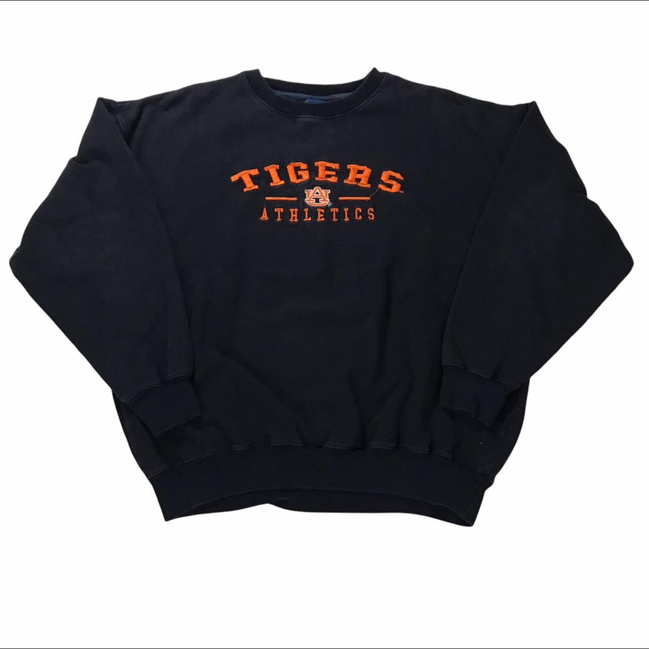 Auburn Tigers Athletics Embroidered Navy Crewneck... - Depop