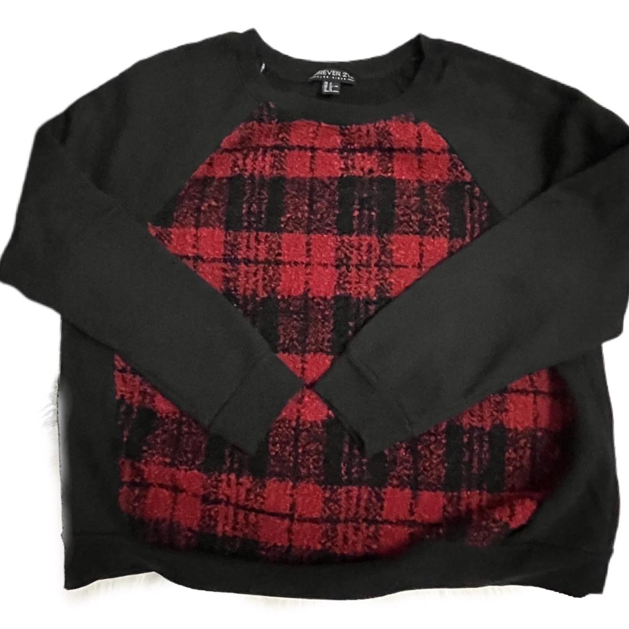 Forever 21 Women's Black and Red Sweatshirt