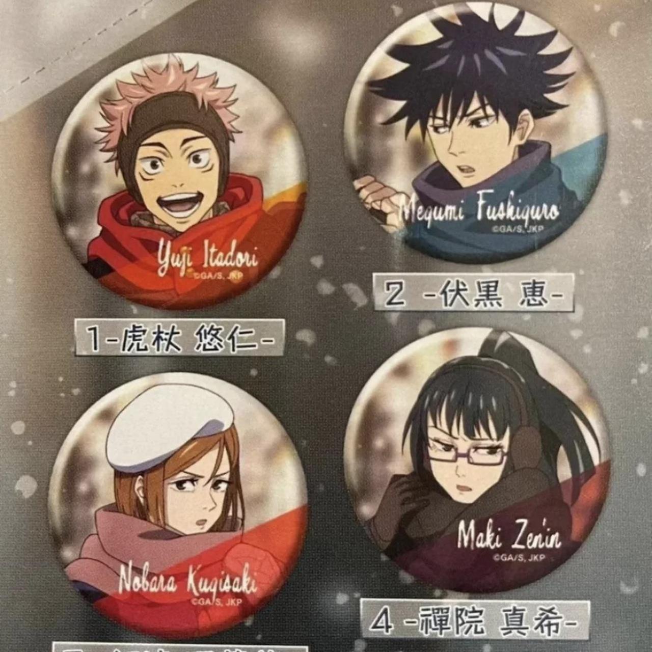 Jujutsu Kaisen Pins 5 Set of Pin Buttons, Satoru Gojo Yuji Itadori