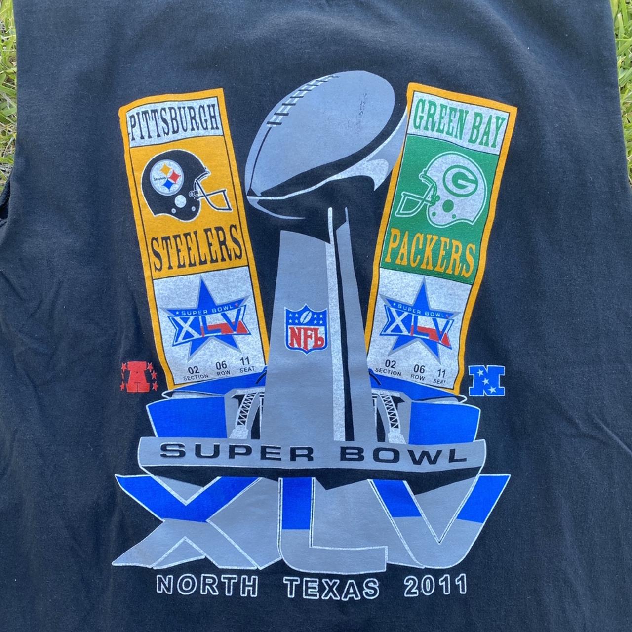 Vintage 2011 Steelers vs Packers Super Bowl - Depop