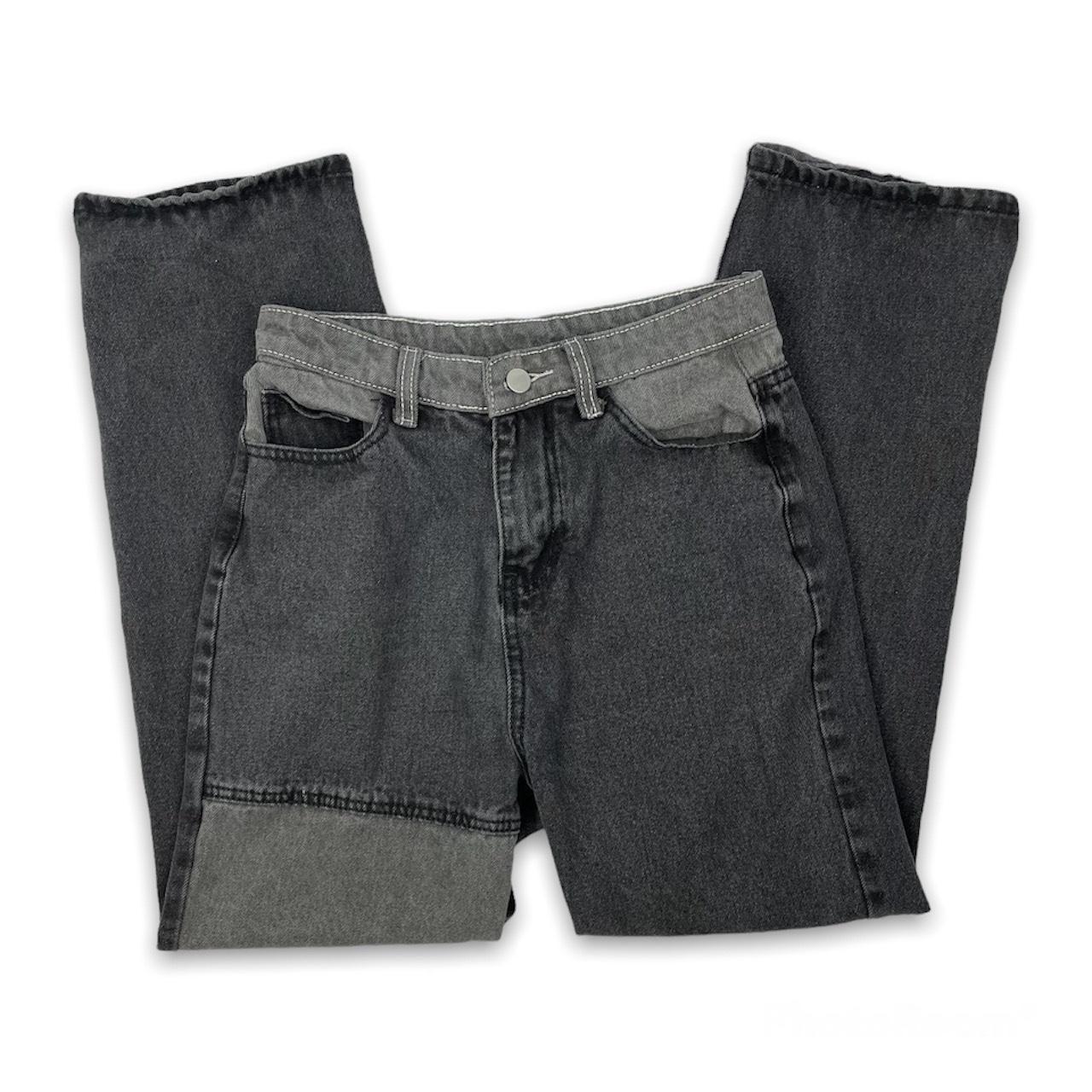 Women's Black and Grey Jeans Depop