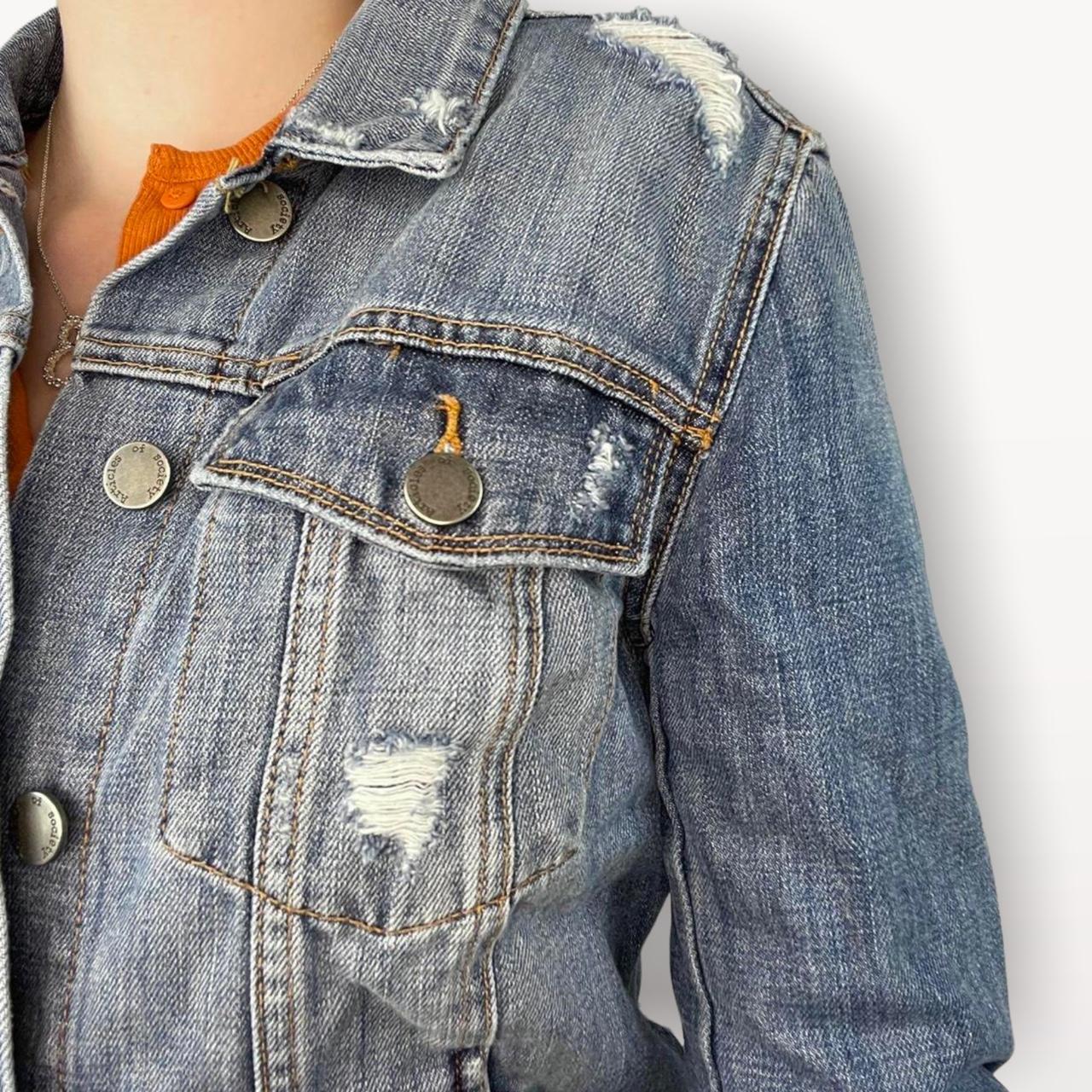 Product Image 4 - Distressed button up jean jacket