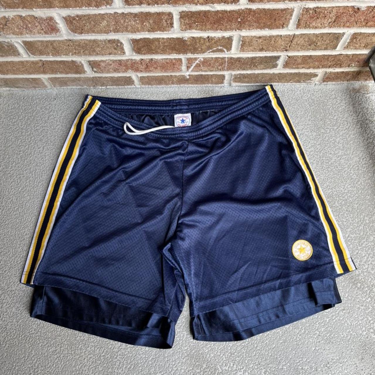 Converse Men's Yellow and Navy Shorts