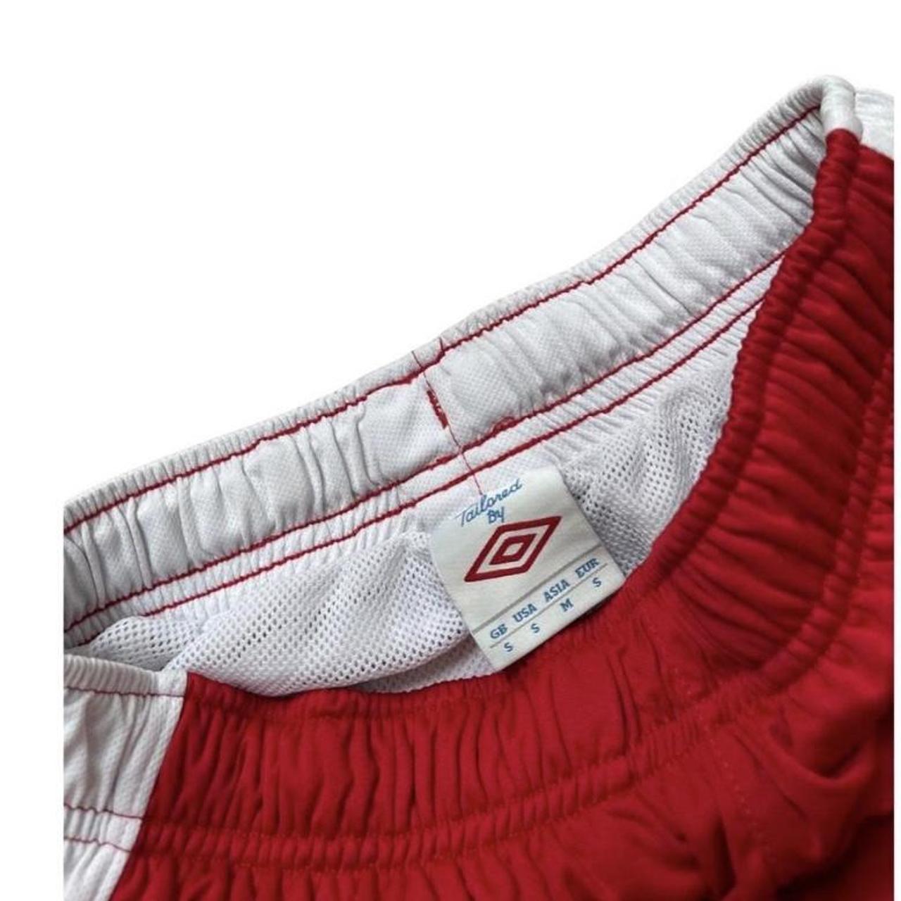 Red England football shorts Size small Comfort... - Depop
