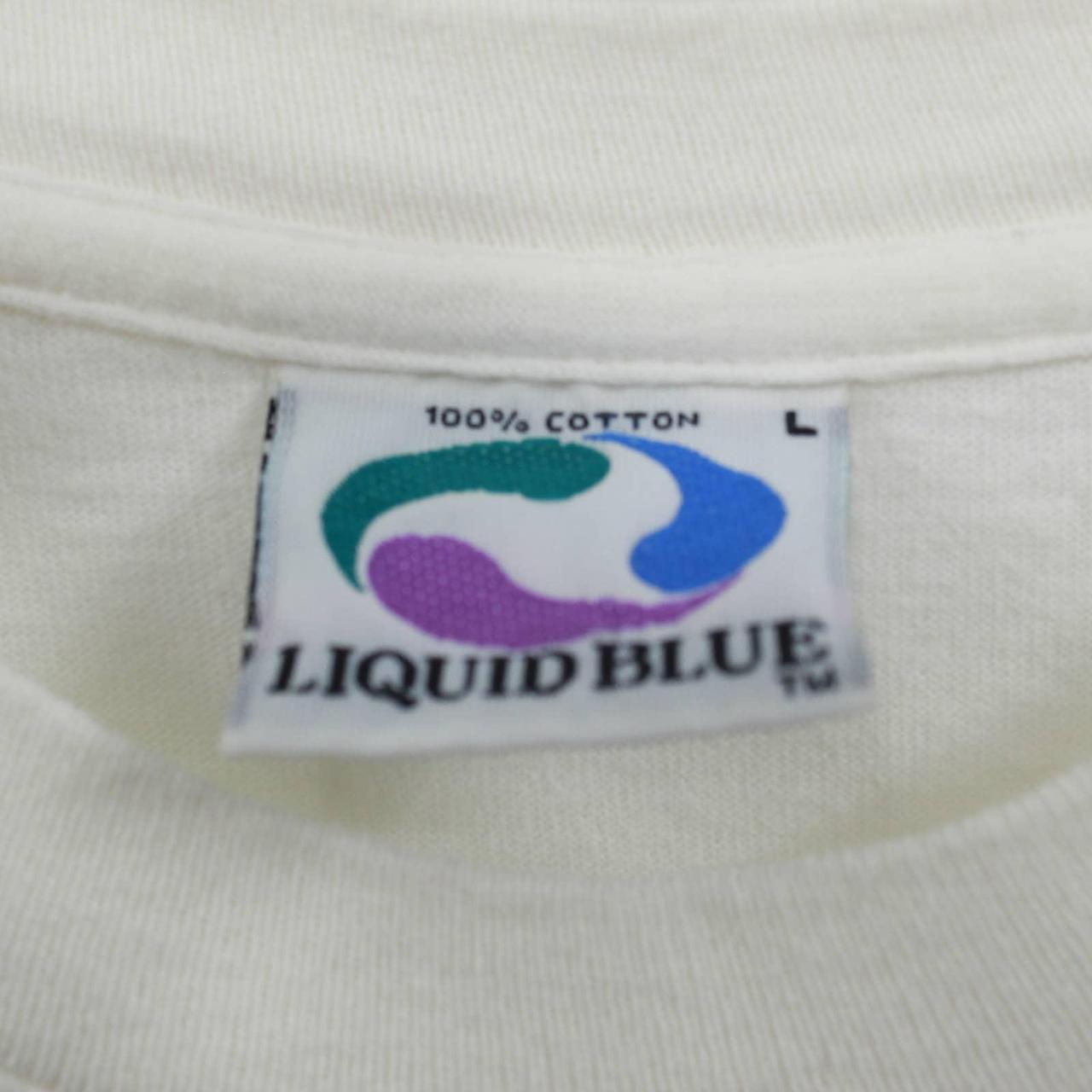 Grateful Dead Liquid Blue White Vintage Cotton... Depop