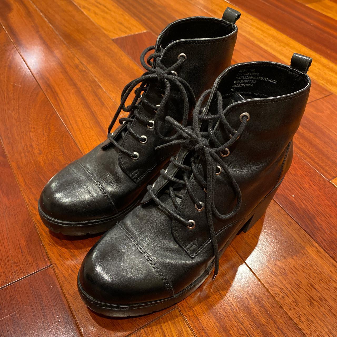 Mossimo Supply Co., Shoes, Mossimo Womens Lace Up Combat Boots With  Zipper