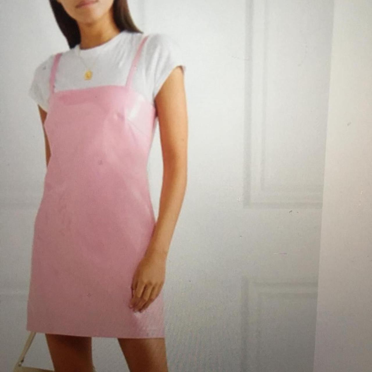 STAUD pink patent dress worn once birthdaydress Depop