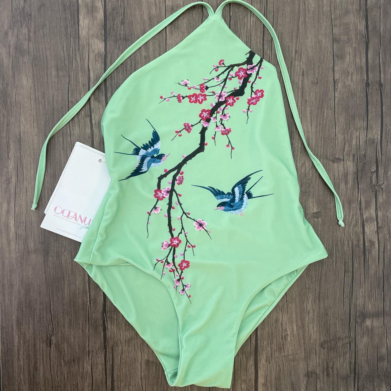 Oceanus Swimwear Bright Floral Print Small Depop