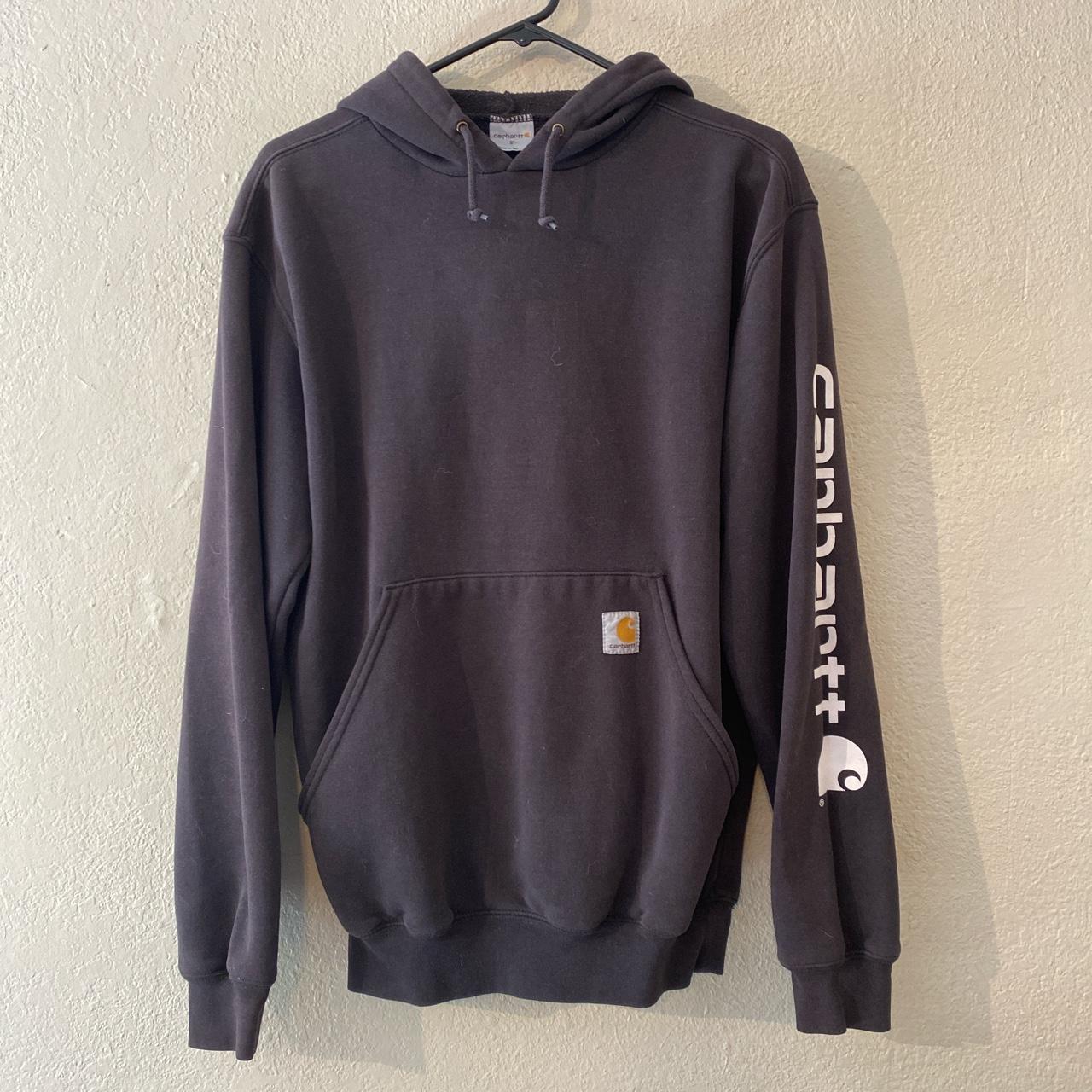 Carhartt Men's Black Hoodie | Depop