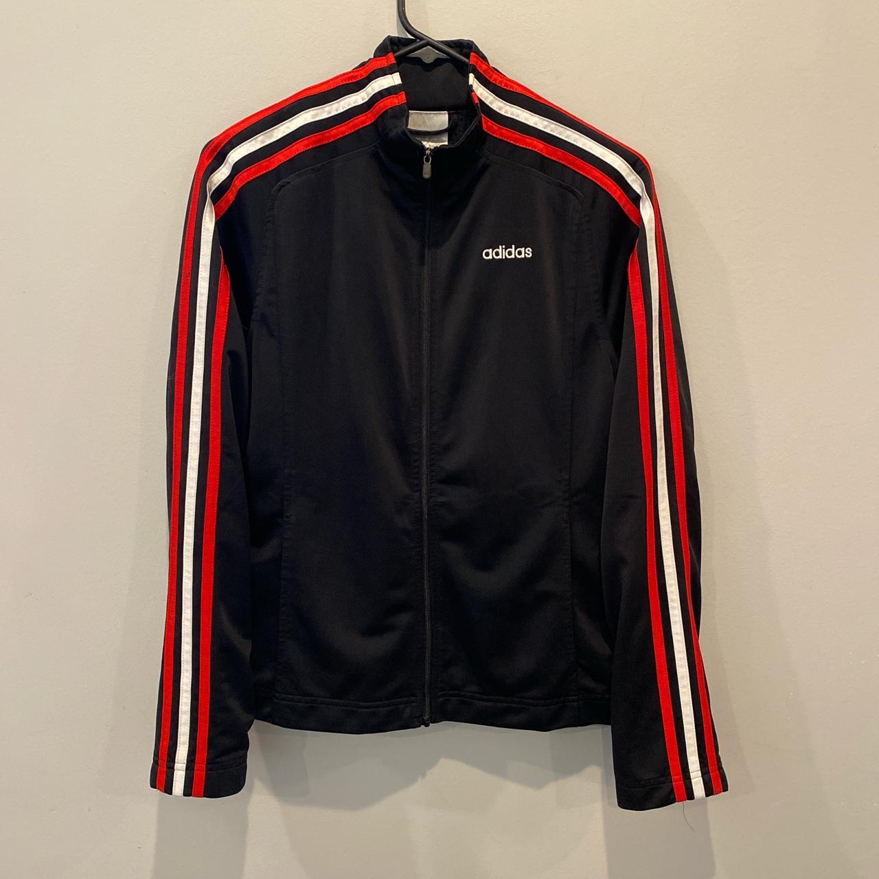 Adidas Men's Black And Red Jacket 