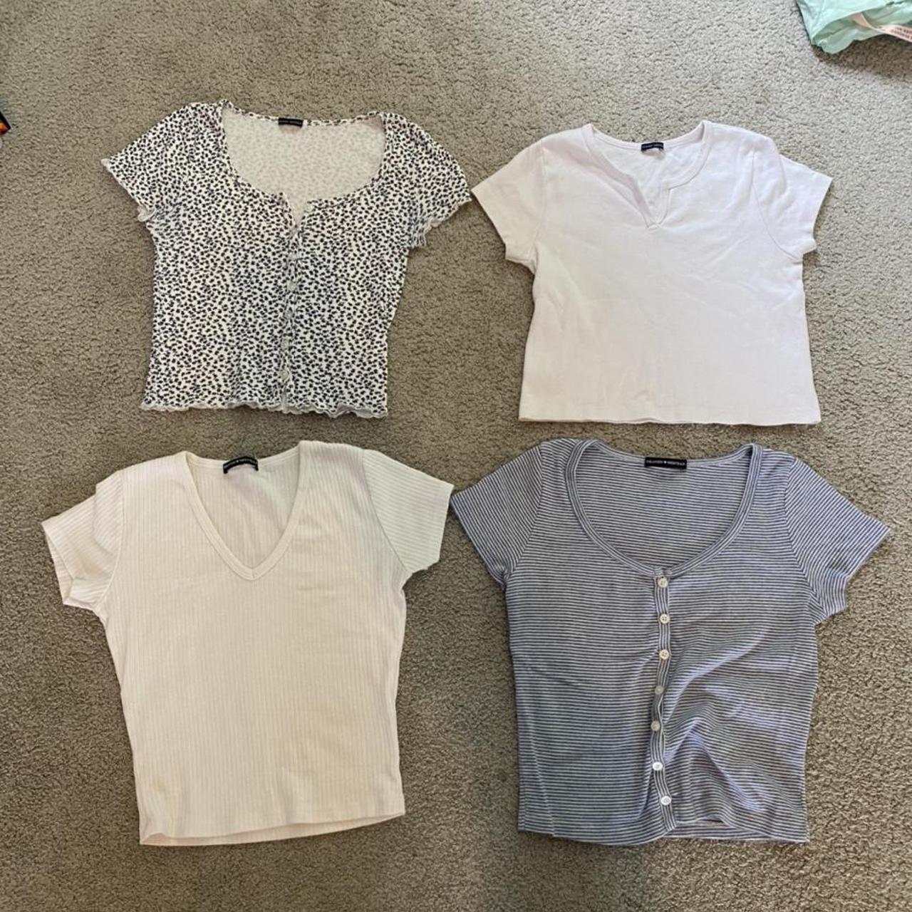 FOUR Brandy Melville Tops. All ONE SIZE. Hardly... - Depop