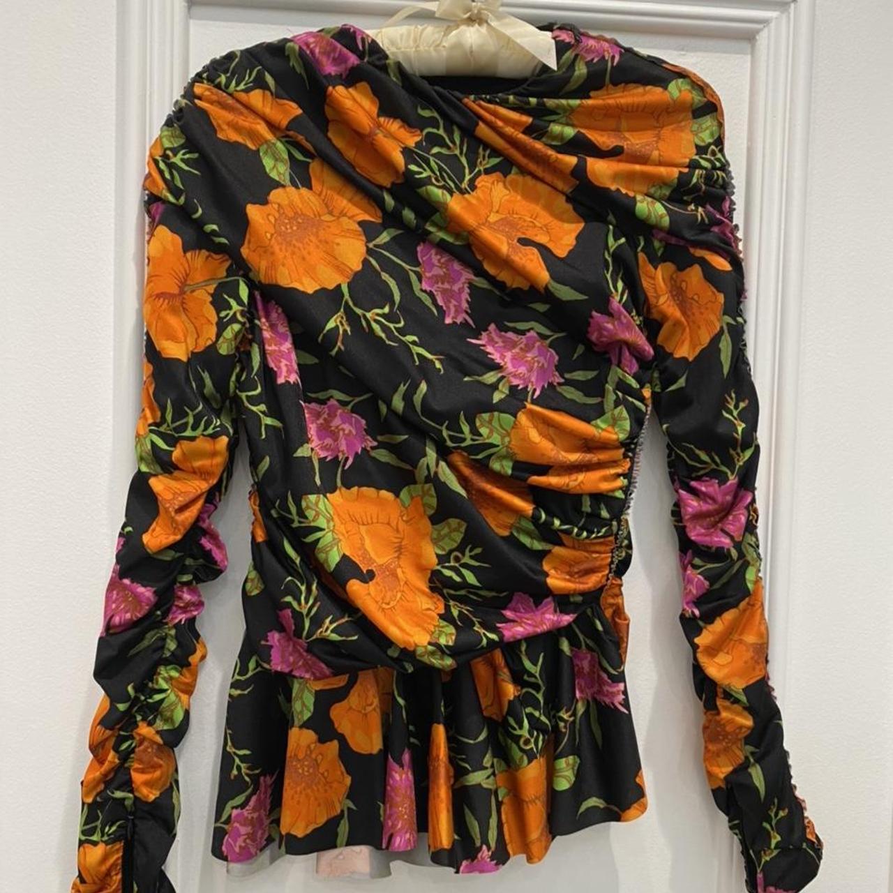 balenciaga floral top