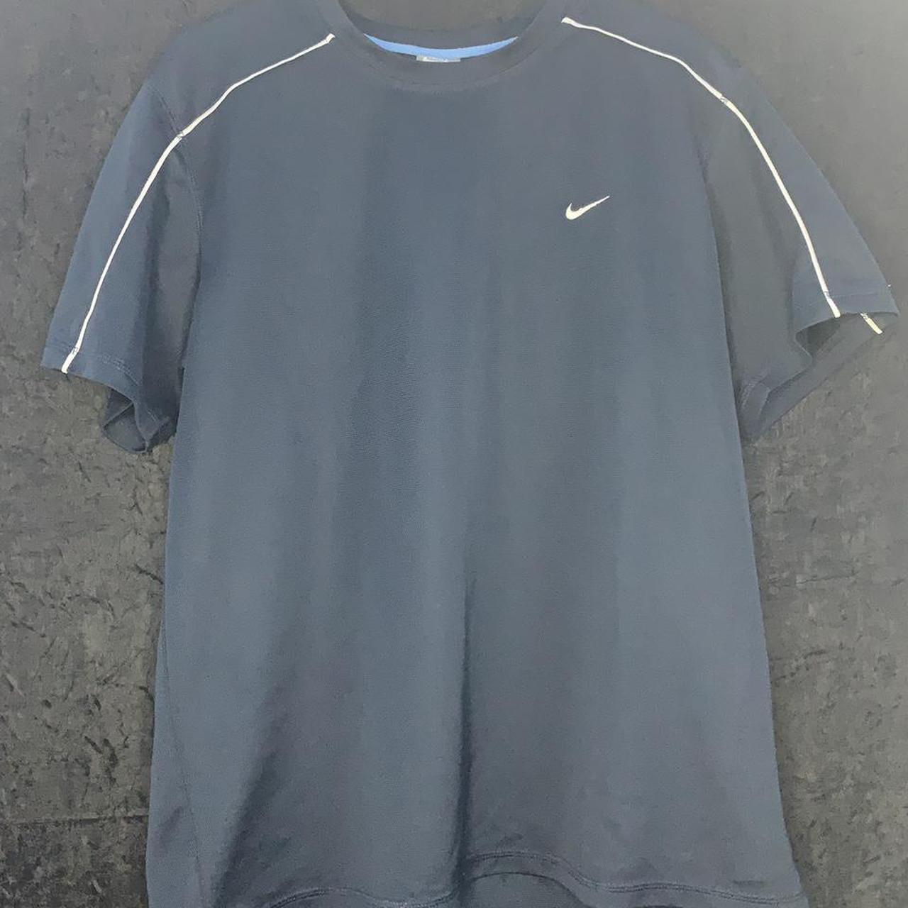 Navy Blue Nike Sportswear Tech T-shirt size Large... - Depop
