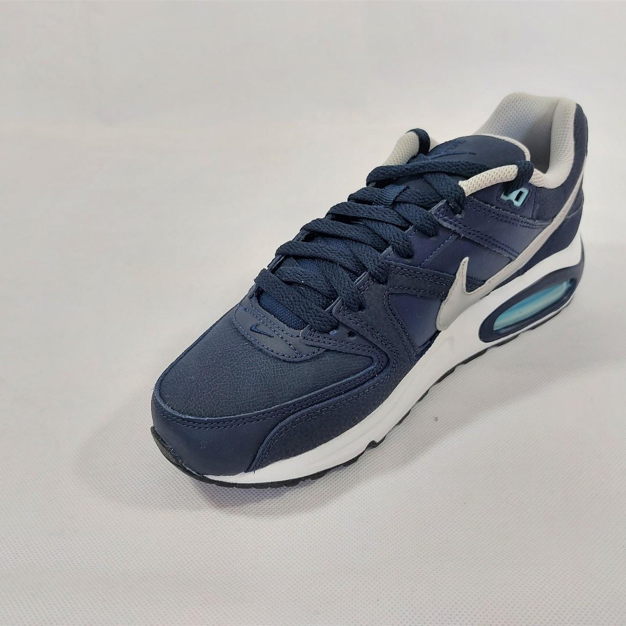 nike air max command leather blue silver