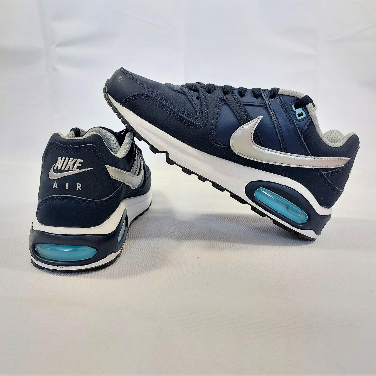 nike air max command leather blue silver