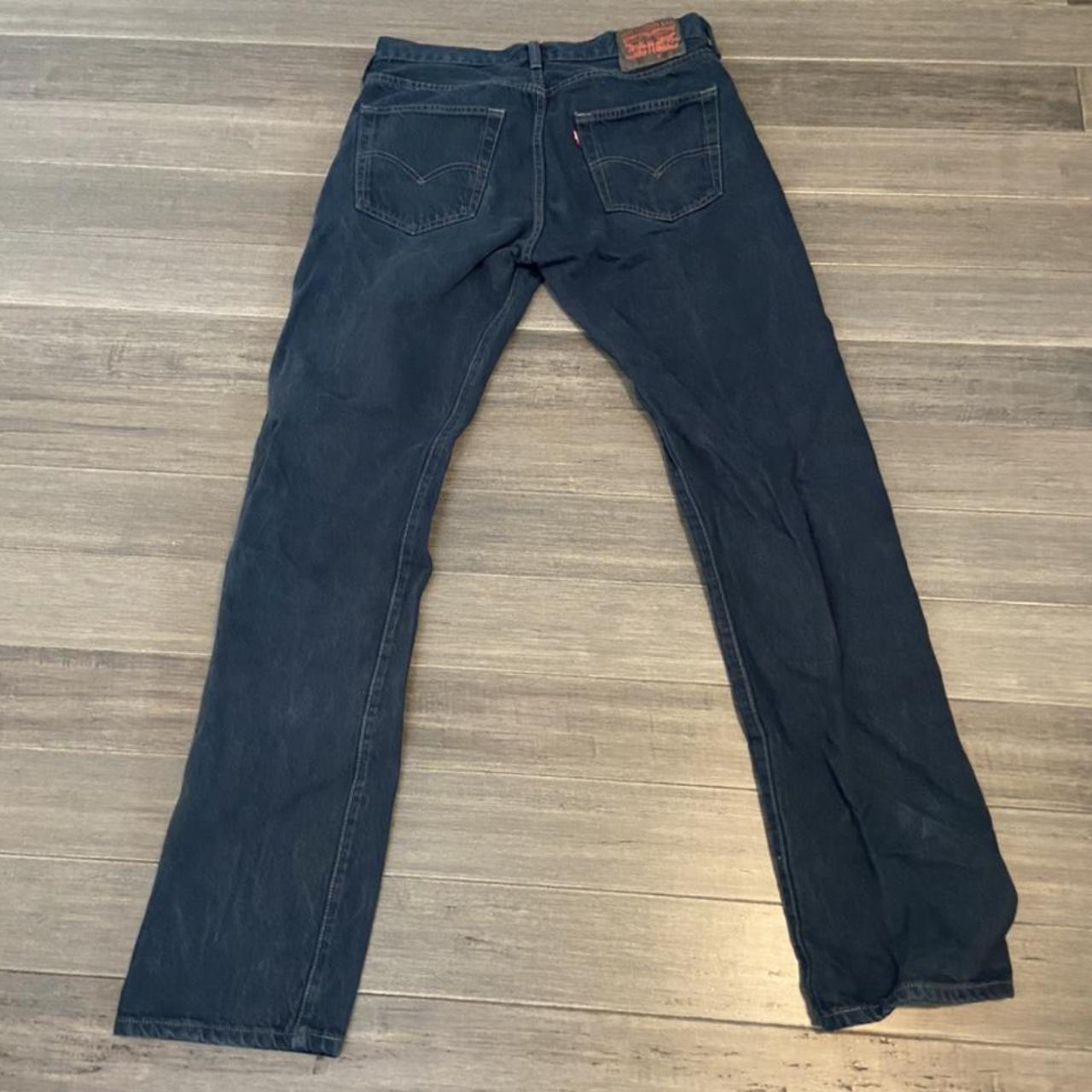 super deep navy blue 501®️ Levi jeans 32” x 34” - Depop