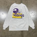 Vintage 90s Minnesota Vikings Crewneck Sweatshirt Embroidery,   UK