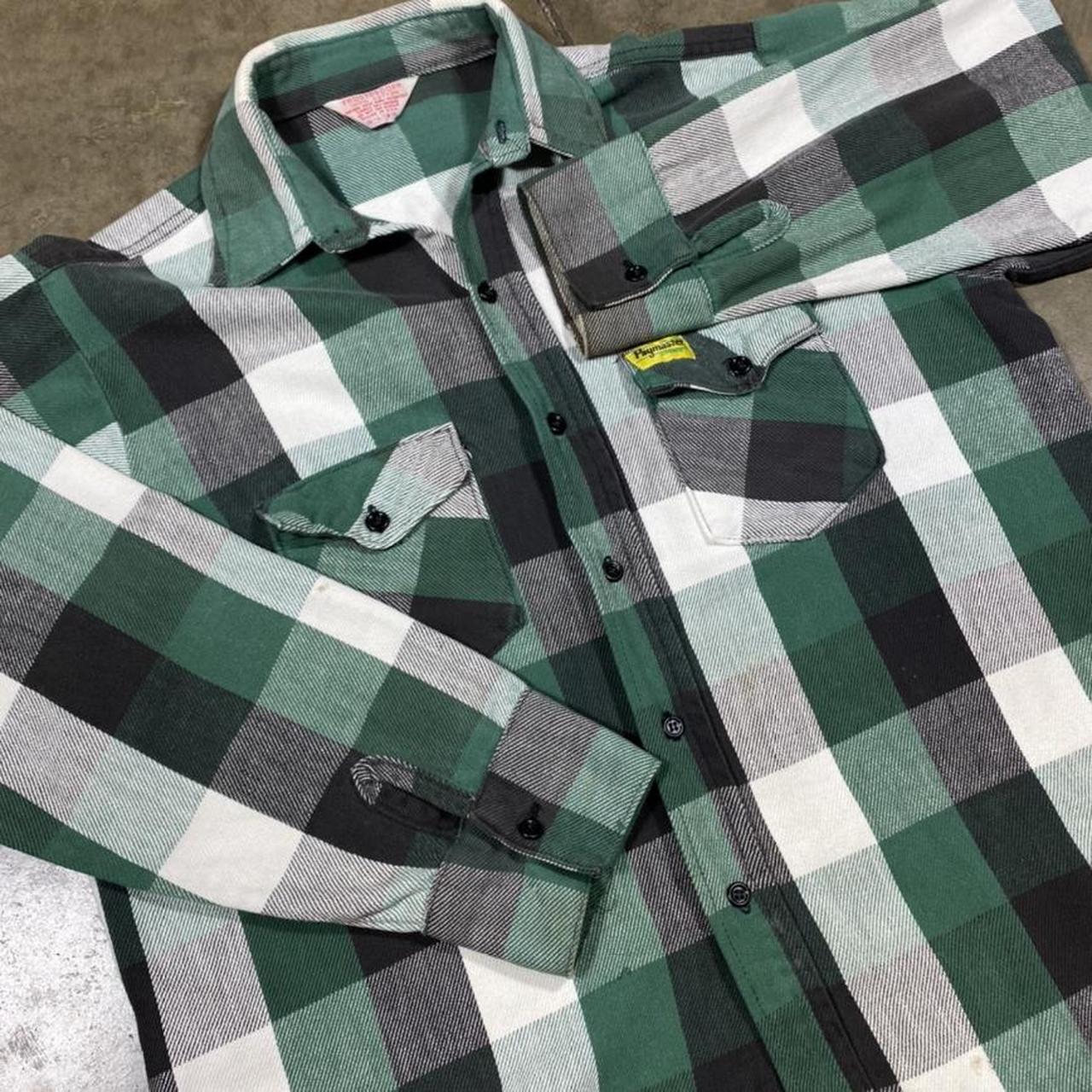 Men's Green and White Shirt | Depop