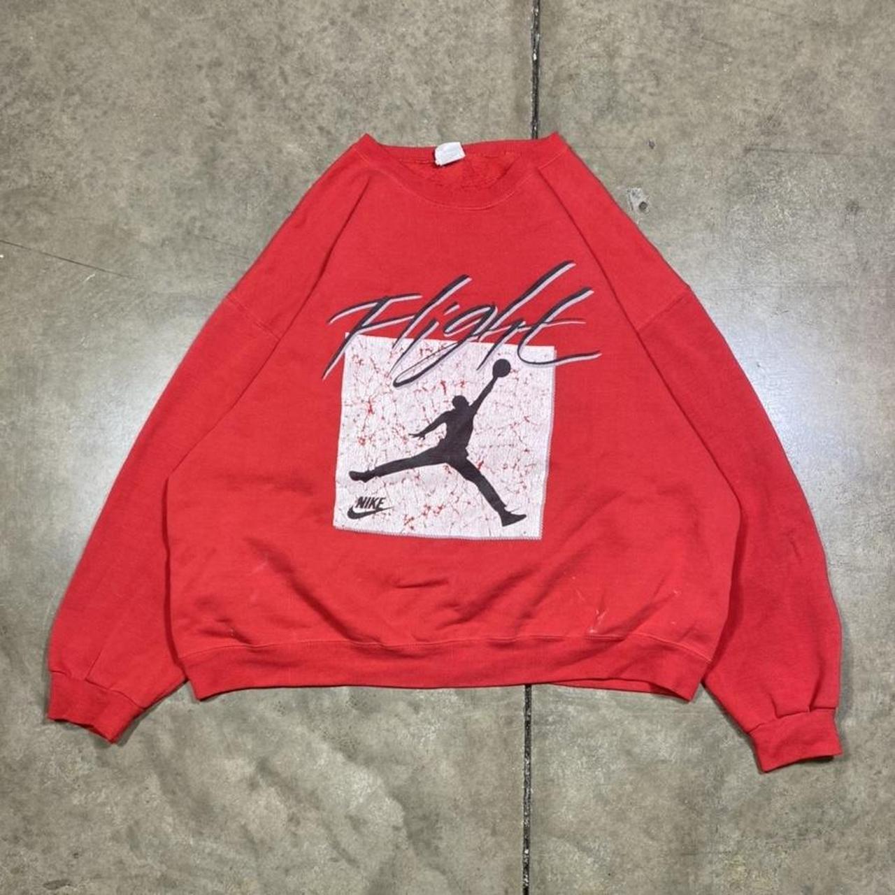 red vintage nike sweatshirt