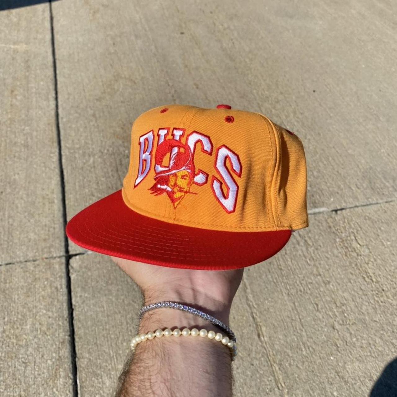 90s NFL Tampa Bay buccaneers Hat Super tuff color - Depop