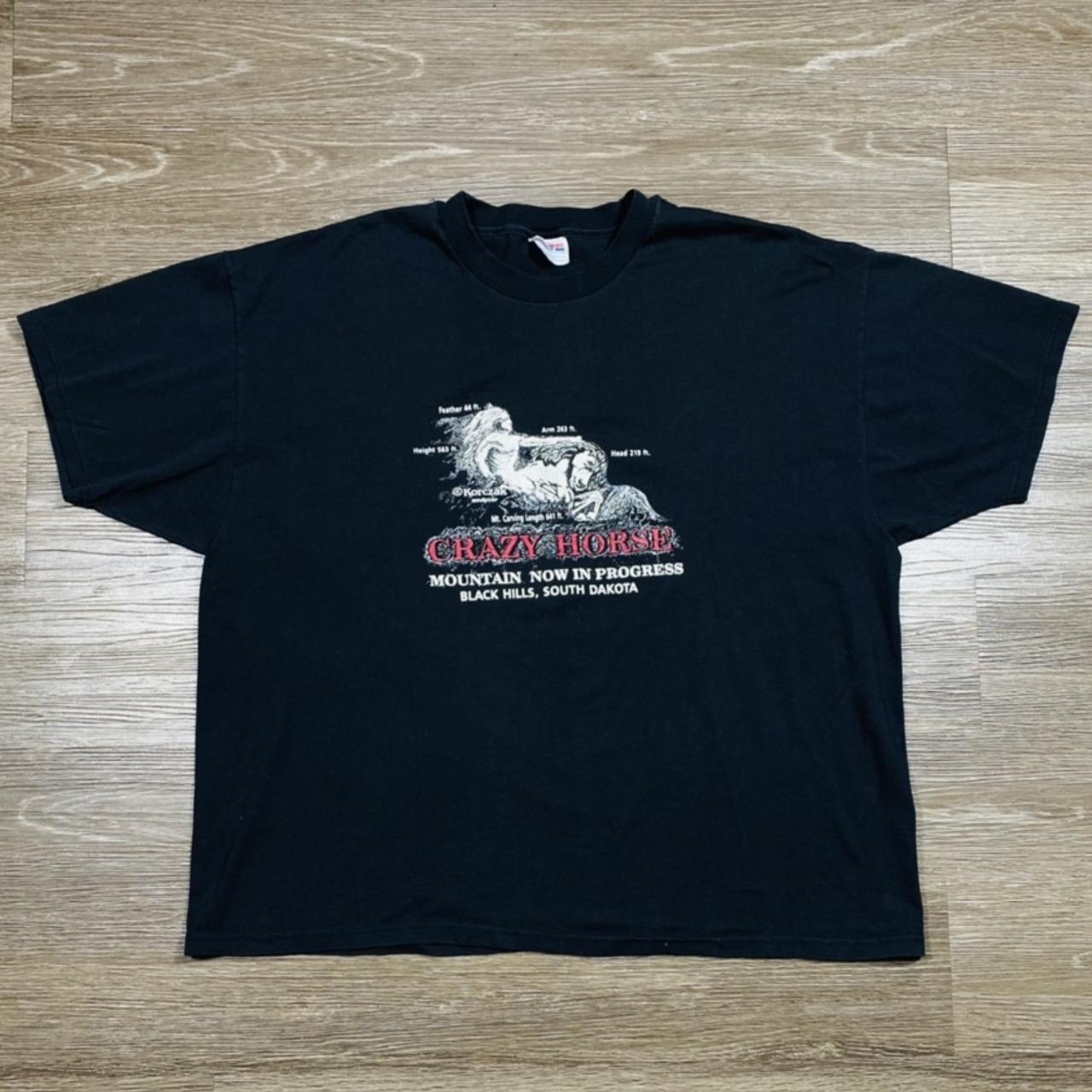Vintage t shirt. Crazy Horse Mountain t shirt. Shows... - Depop